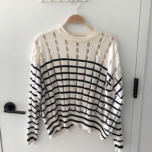 Alexander Wang striped avant-garde slouchy sweater